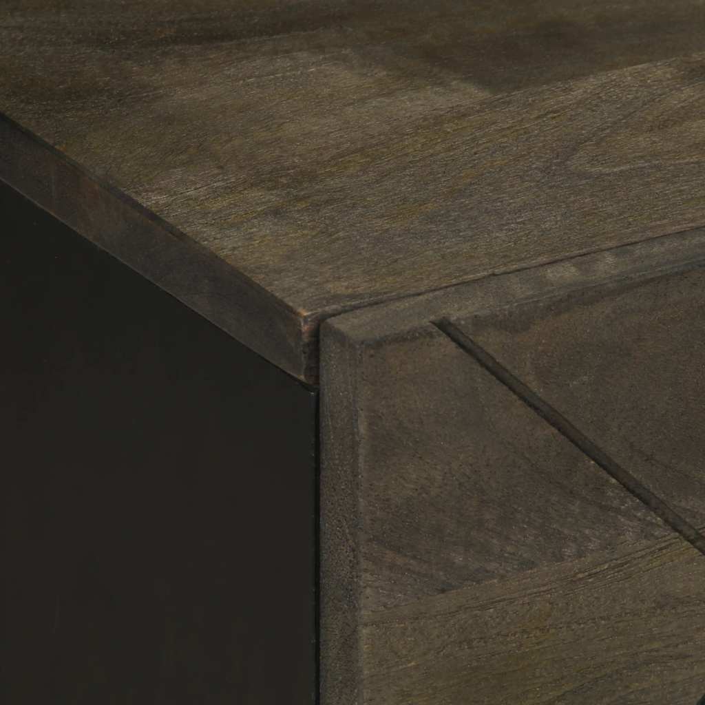 vidaXL Bedside Cabinets 2 pcs Black 40x33x46 cm Solid Wood Mango