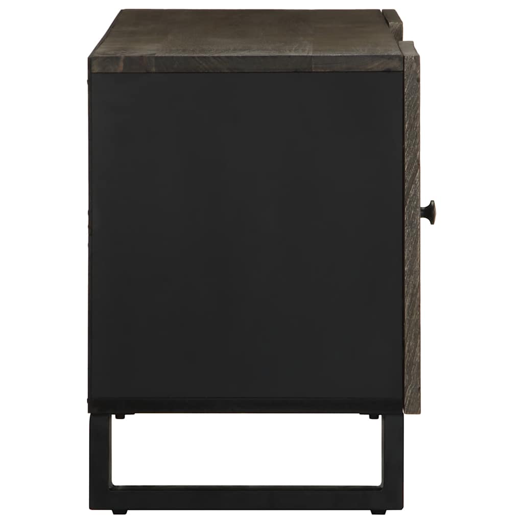 vidaXL TV Cabinet Black 105x33x46 cm Solid Wood Mango