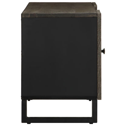 vidaXL TV Cabinet Black 105x33x46 cm Solid Wood Mango