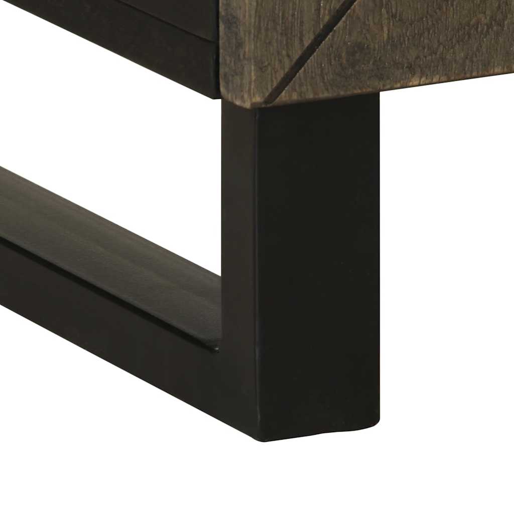 vidaXL Bedside Cabinet Black 50x33x60 cm Solid Wood Mango
