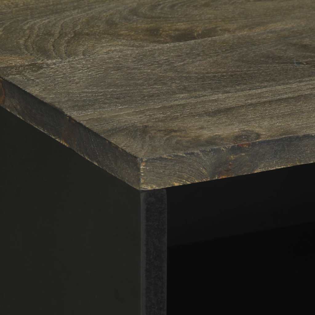 vidaXL Bedside Cabinet Black 50x33x62 cm Solid Wood Mango