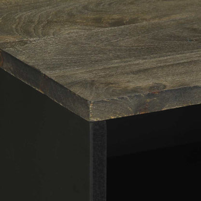 vidaXL Bedside Cabinet Black 50x33x62 cm Solid Wood Mango