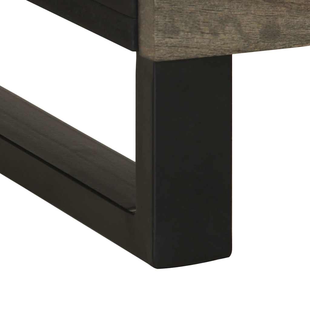 vidaXL Bedside Cabinet Black 50x33x62 cm Solid Wood Mango