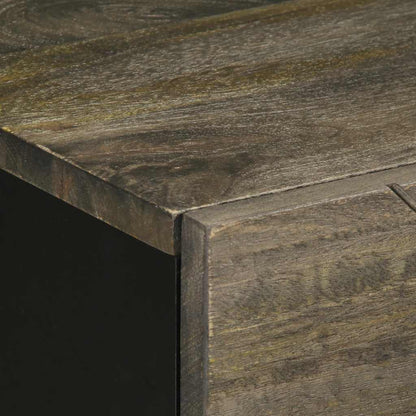 vidaXL Bedside Cabinet Black 50x33x60 cm Solid Wood Mango
