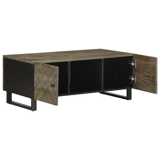 vidaXL Coffee Table Black 100x54x40 cm Solid Wood Mango