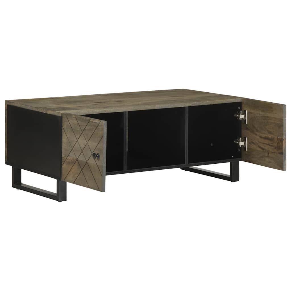 vidaXL Coffee Table Black 100x54x40 cm Solid Wood Mango