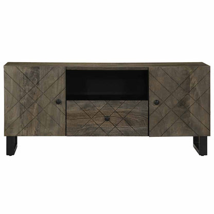 vidaXL TV Cabinet Black 105x33x46 cm Solid Wood Mango