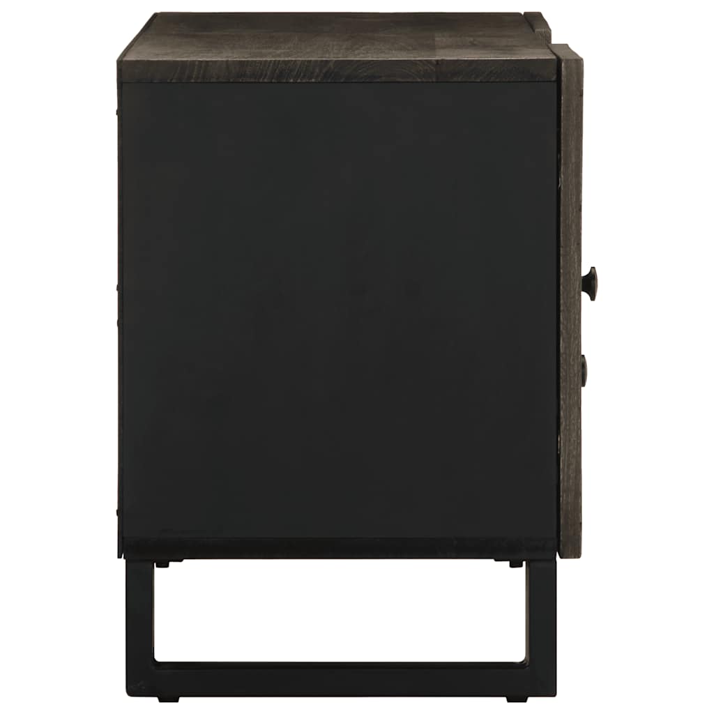 vidaXL TV Cabinet Black 105x33x46 cm Solid Wood Mango