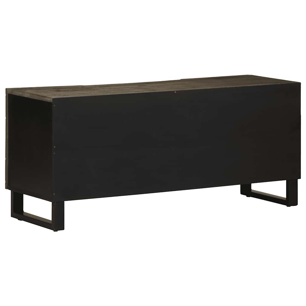 vidaXL TV Cabinet Black 105x33x46 cm Solid Wood Mango