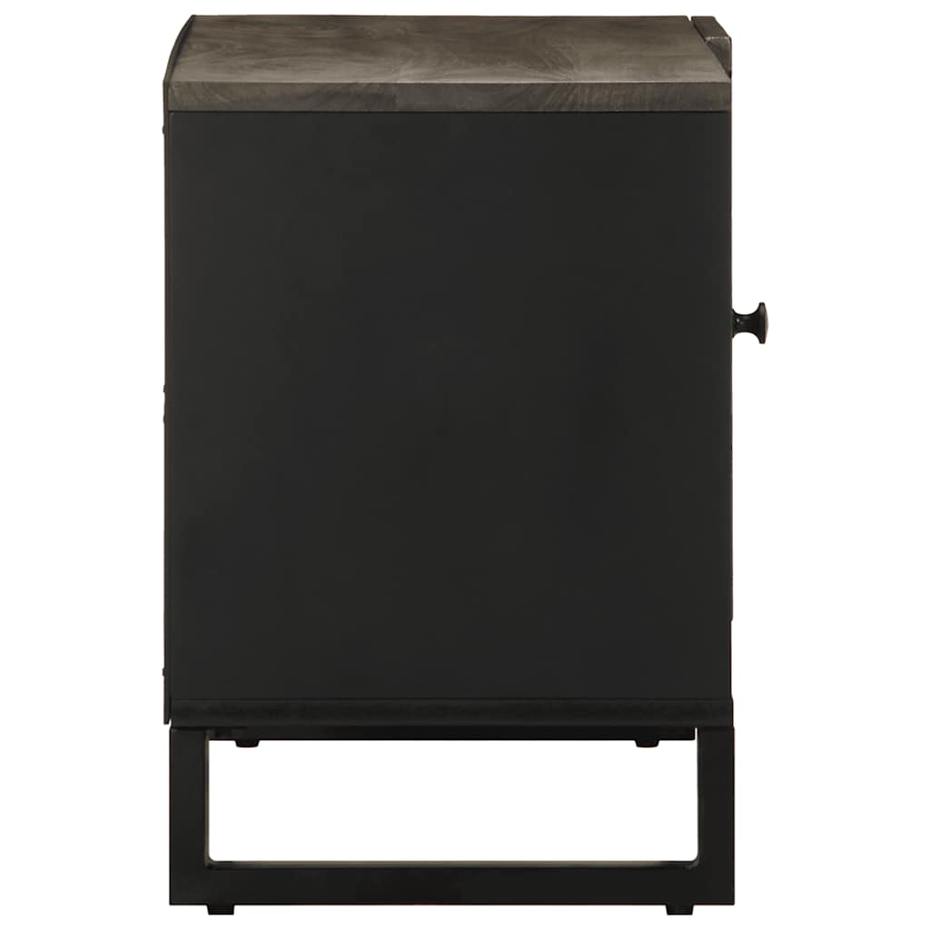 vidaXL TV Cabinet Black 80x33x46 cm Solid Wood Mango
