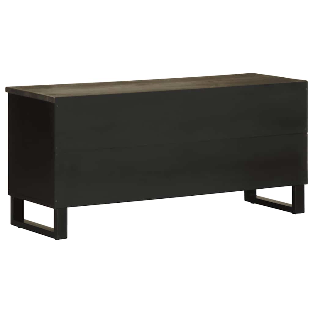 vidaXL TV Cabinet Black 100x33x46 cm Solid Wood Mango