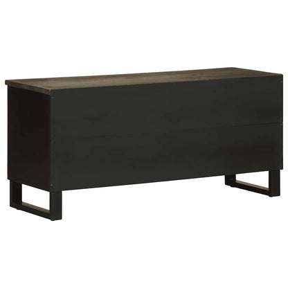 vidaXL TV Cabinet Black 100x33x46 cm Solid Wood Mango