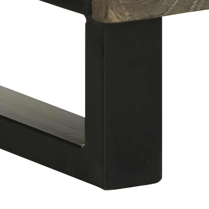 vidaXL Bathroom Cabinet Black 38x33x160 cm Solid Wood Mango