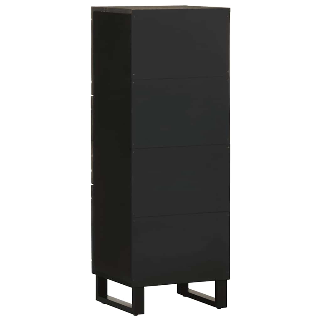 vidaXL Highboard Black 40x33x110 cm Solid Wood Mango