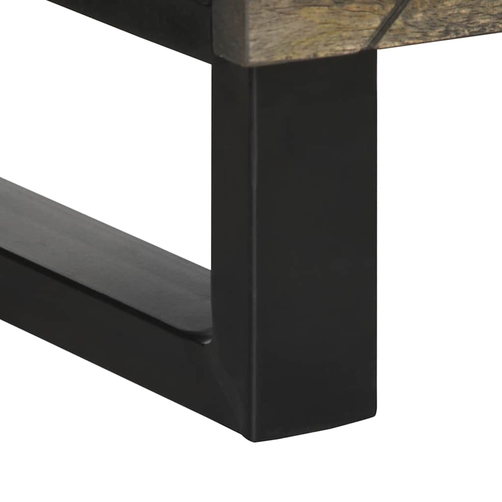 vidaXL Highboard Black 40x33x110 cm Solid Wood Mango