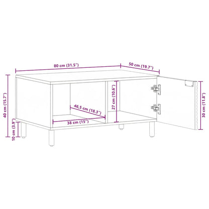 vidaXL Coffee Table Brown 80x50x40 cm Solid Wood Mango