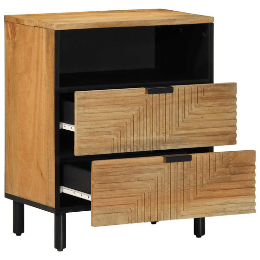 vidaXL Bedside Cabinet Brown 50x33x60 cm Solid Wood Mango
