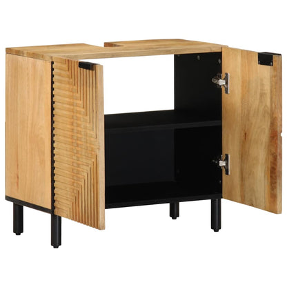 vidaXL Bathroom Sink Cabinet Brown 62x33x58 cm Solid Wood Mango