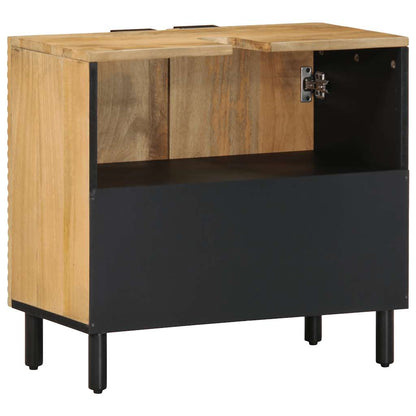 vidaXL Bathroom Sink Cabinet Brown 62x33x58 cm Solid Wood Mango