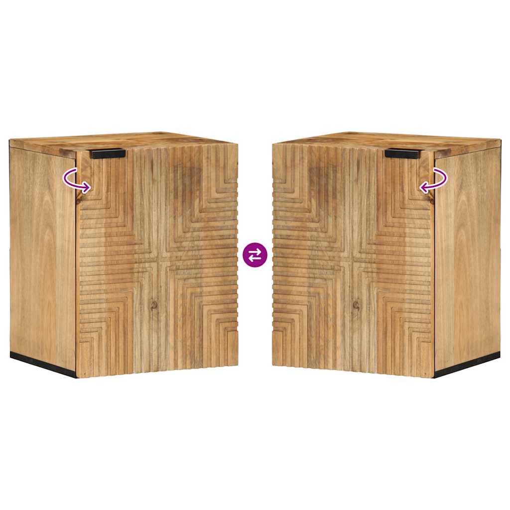 vidaXL Bathroom Hanging Cabinet Brown 38x33.5x48 cm Solid Wood Mango
