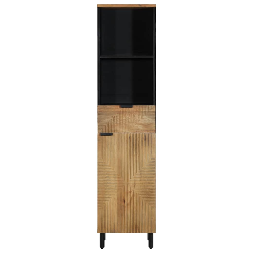 vidaXL Bathroom Cabinet Brown 38x33x160 cm Solid Wood Mango