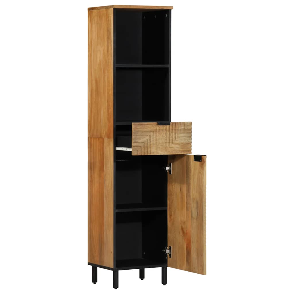 vidaXL Bathroom Cabinet Brown 38x33x160 cm Solid Wood Mango