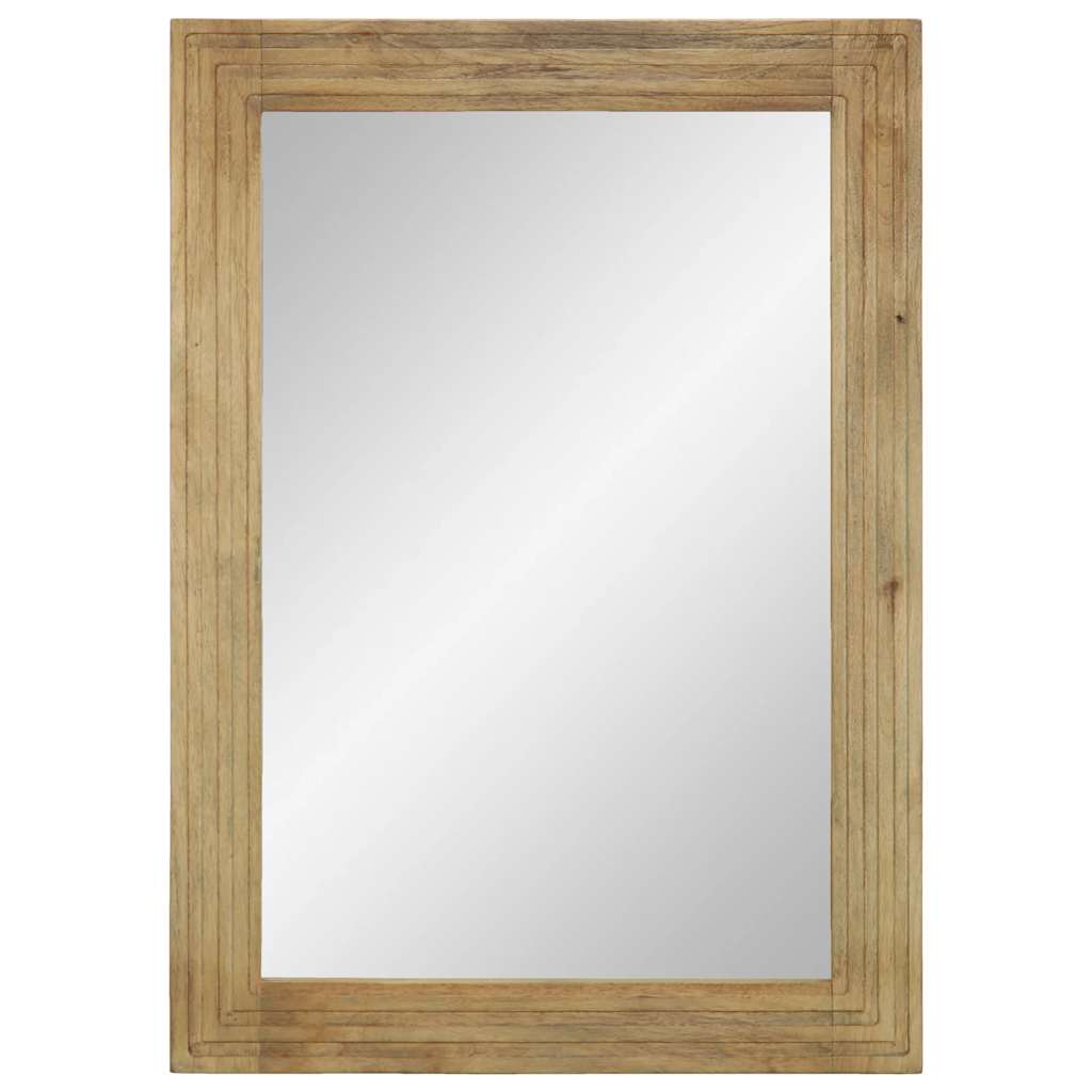 vidaXL Bathroom Mirror Brown 50x70x2.5 cm Solid Wood Mango