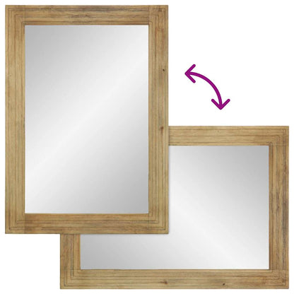 vidaXL Bathroom Mirror Brown 50x70x2.5 cm Solid Wood Mango