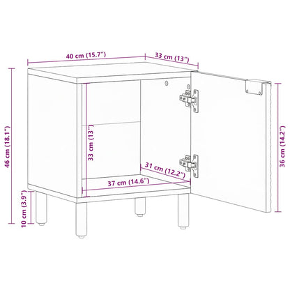 vidaXL Bedside Cabinets 2 pcs 40x33x46 cm Solid Wood Acacia