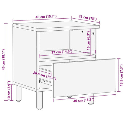 vidaXL Bedside Cabinets 2 pcs 40x33x46 cm Solid Wood Acacia