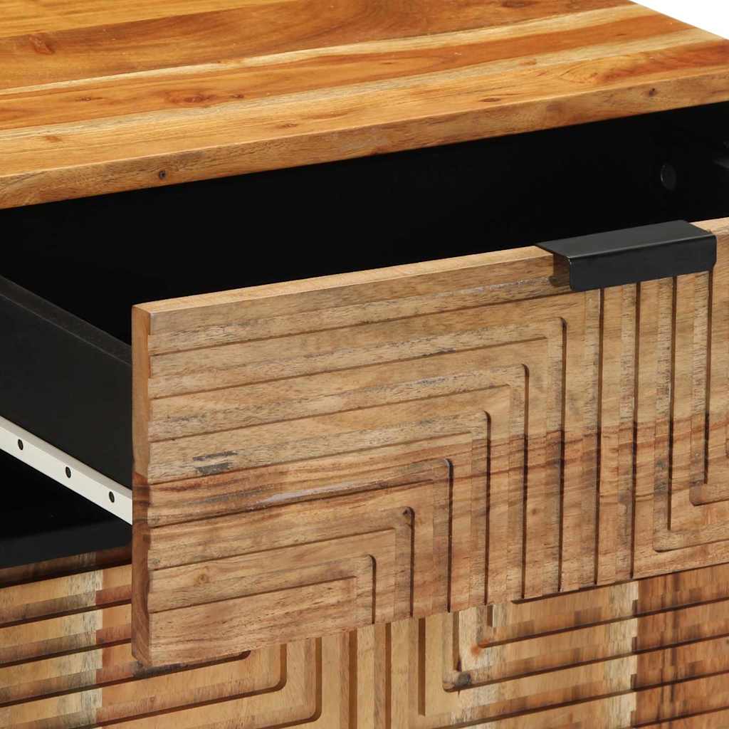 vidaXL Bed Cabinet Brown 50 x 33 x 60 cm Solid Acacia Wood