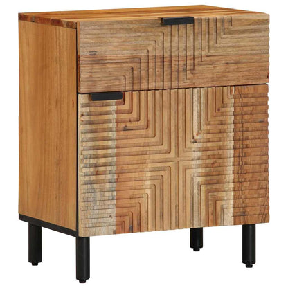 vidaXL Bed Cabinet Brown 50 x 33 x 60 cm Solid Acacia Wood