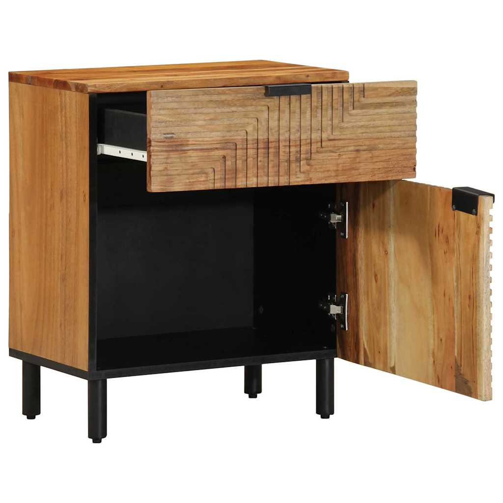 vidaXL Bed Cabinet Brown 50 x 33 x 60 cm Solid Acacia Wood