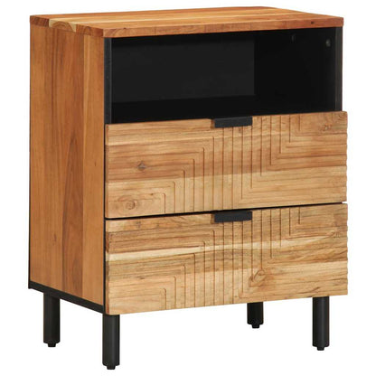 vidaXL Bed Cabinet Brown 50 x 33 x 62 cm Solid Acacia Wood