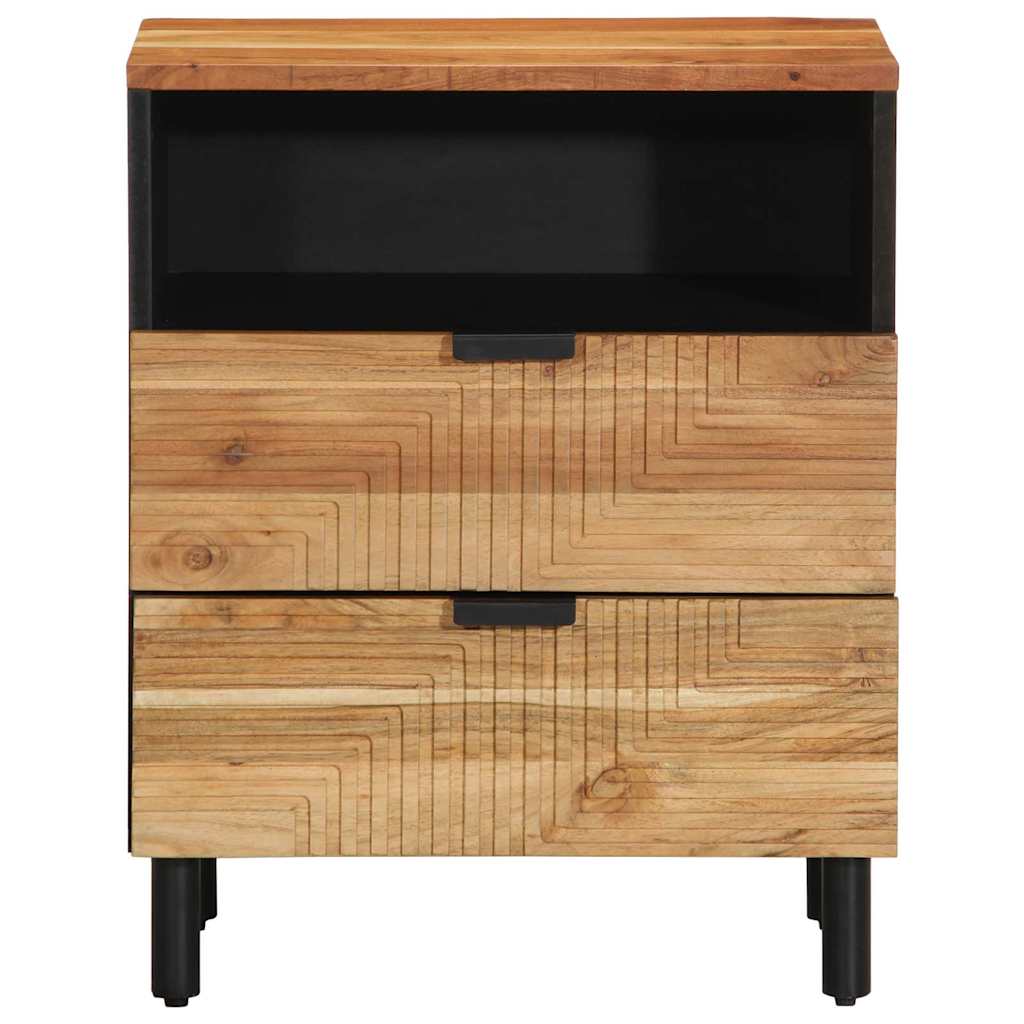 vidaXL Bed Cabinet Brown 50 x 33 x 62 cm Solid Acacia Wood