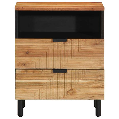 vidaXL Bed Cabinet Brown 50 x 33 x 62 cm Solid Acacia Wood