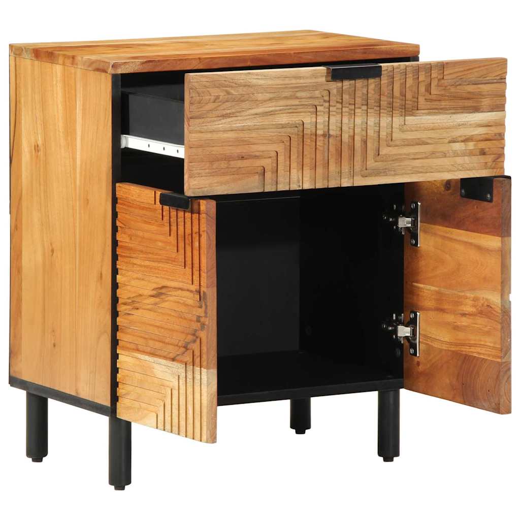 vidaXL Bed Cabinet Brown 50 x 33 x 60 cm Solid Acacia Wood