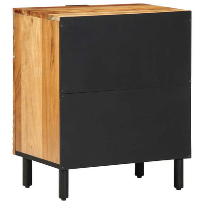 vidaXL Bed Cabinet Brown 50 x 33 x 60 cm Solid Acacia Wood