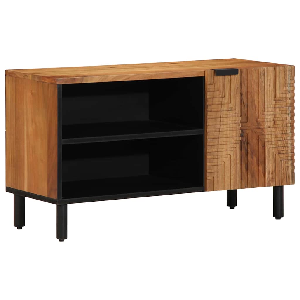 vidaXL TV Cabinet with Shelf Brown 80 x 33 x 46 cm Solid Mango Wood