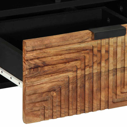 vidaXL TV Cabinet with Drawer Brown 100 x 33 x 46 cm Solid Mango Wood