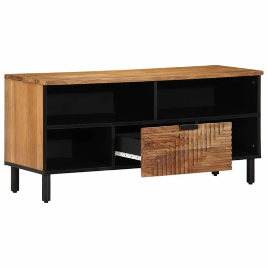 vidaXL TV Cabinet with Drawer Brown 100 x 33 x 46 cm Solid Mango Wood