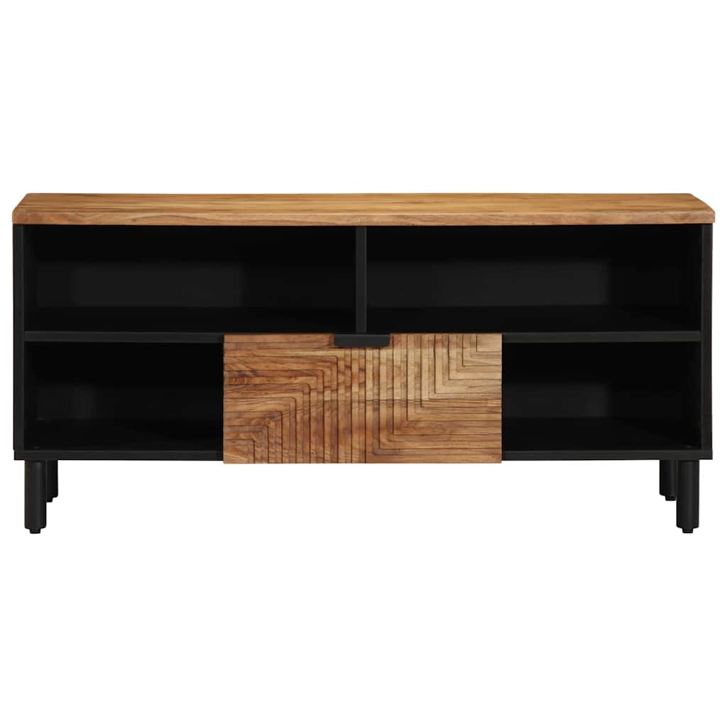 vidaXL TV Cabinet with Drawer Brown 100 x 33 x 46 cm Solid Mango Wood
