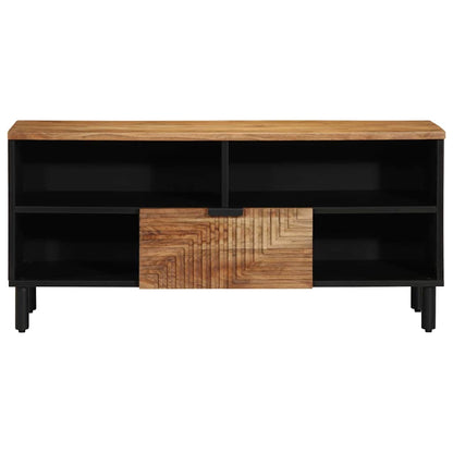 vidaXL TV Cabinet with Drawer Brown 100 x 33 x 46 cm Solid Mango Wood
