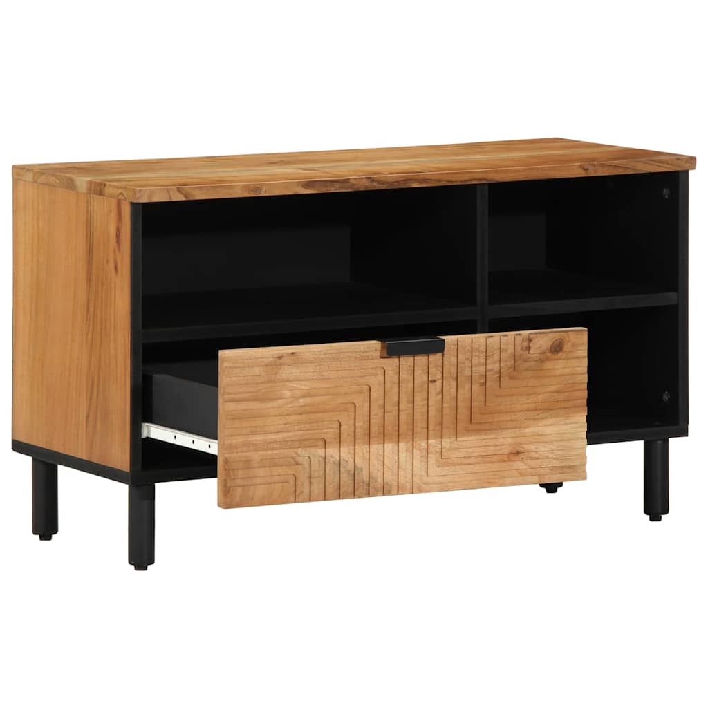 vidaXL TV Cabinet with Drawer Brown 80 x 33 x 46 cm Solid Mango Wood