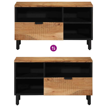 vidaXL TV Cabinet with Drawer Brown 80 x 33 x 46 cm Solid Mango Wood