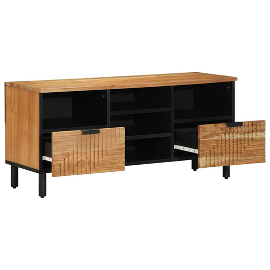 vidaXL TV Cabinet with Drawer Brown 100 x 33 x 46 cm Solid Mango Wood