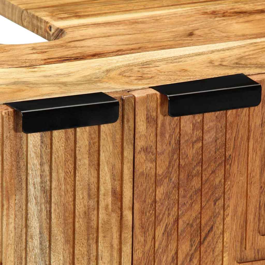 vidaXL Bathroom Sink Cabinet Brown 62 x 33 x 58 cm Solid Mango Wood