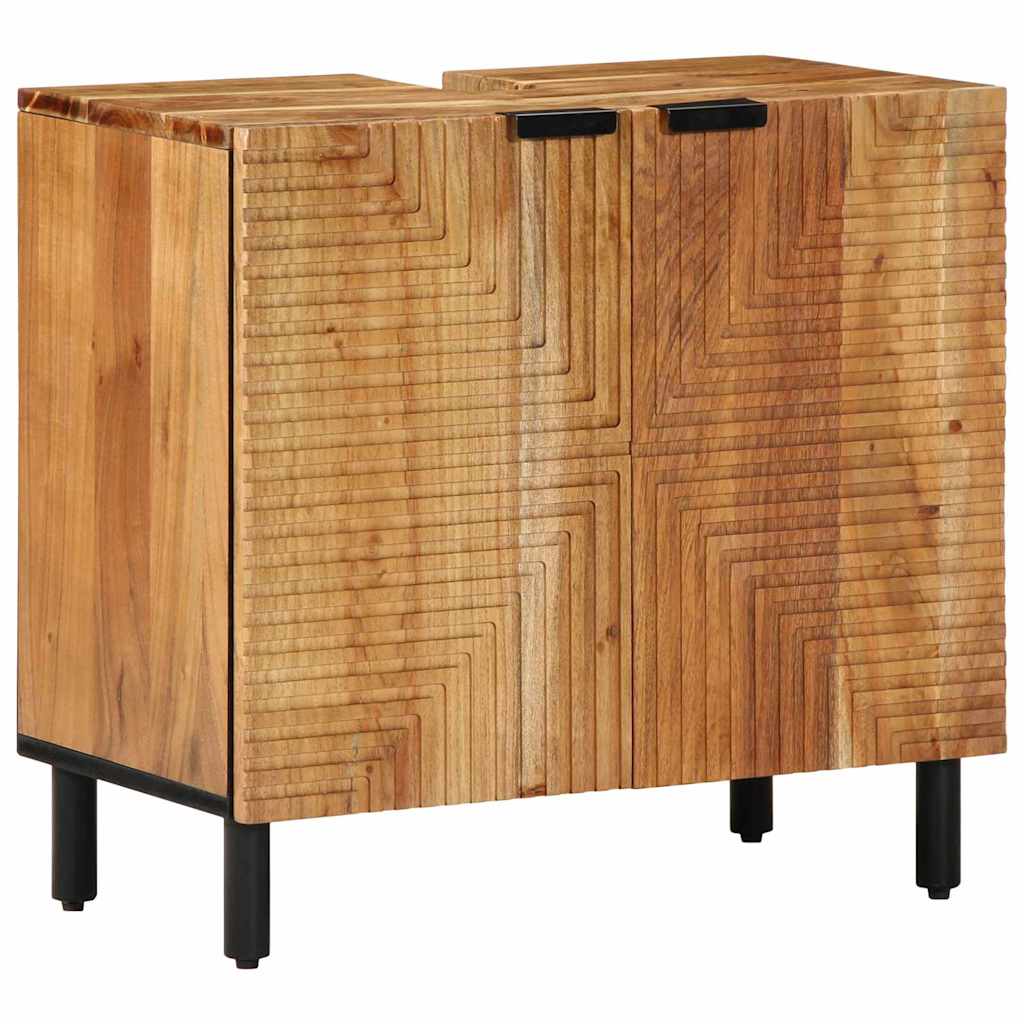 vidaXL Bathroom Sink Cabinet Brown 62 x 33 x 58 cm Solid Mango Wood