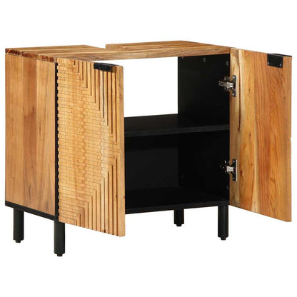 vidaXL Bathroom Sink Cabinet Brown 62 x 33 x 58 cm Solid Mango Wood
