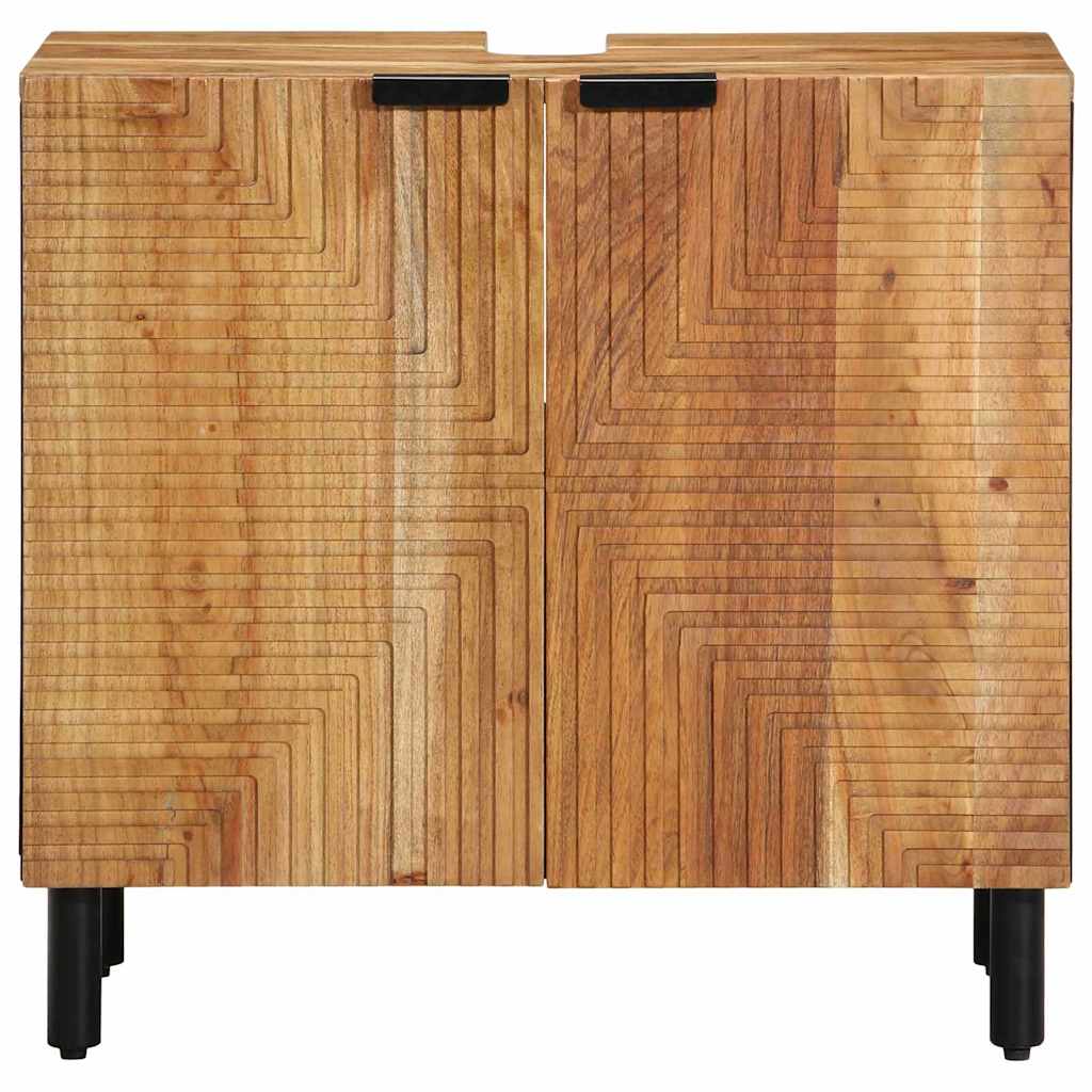 vidaXL Bathroom Sink Cabinet Brown 62 x 33 x 58 cm Solid Mango Wood